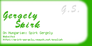 gergely spirk business card